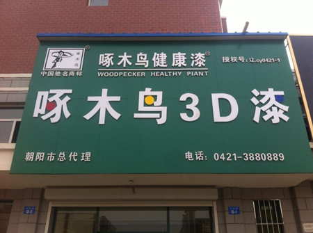 啄木鸟3D彩粒漆朝阳旗舰店正式落成开业