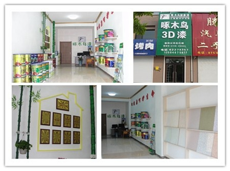 啄木鸟3D彩粒漆正式落户新民